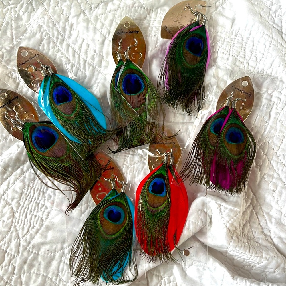 Feather earrings